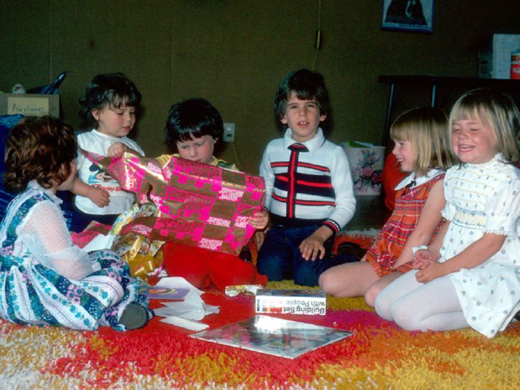  and other guests at Dave's fifth birthday, 18 May 1973